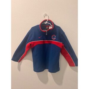 Vintage Kids Nike Chicago Cubs Fleece Pullover Jacket Size 6